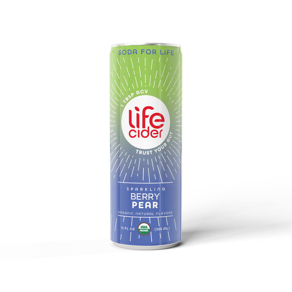 Life Cider Pera y Bayas – Bebida funcional | Paquete de 12