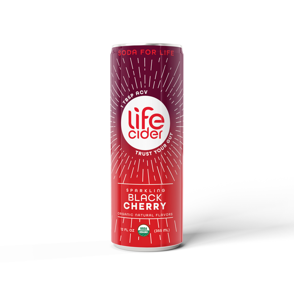 Life Cider Cereza Negra – Bebida funcional | Paquete de 12