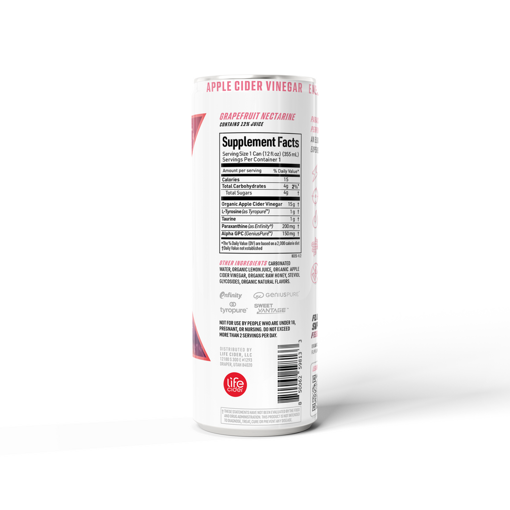 Life Cider X - Bebida Energética sabor Toronja & Nectarina