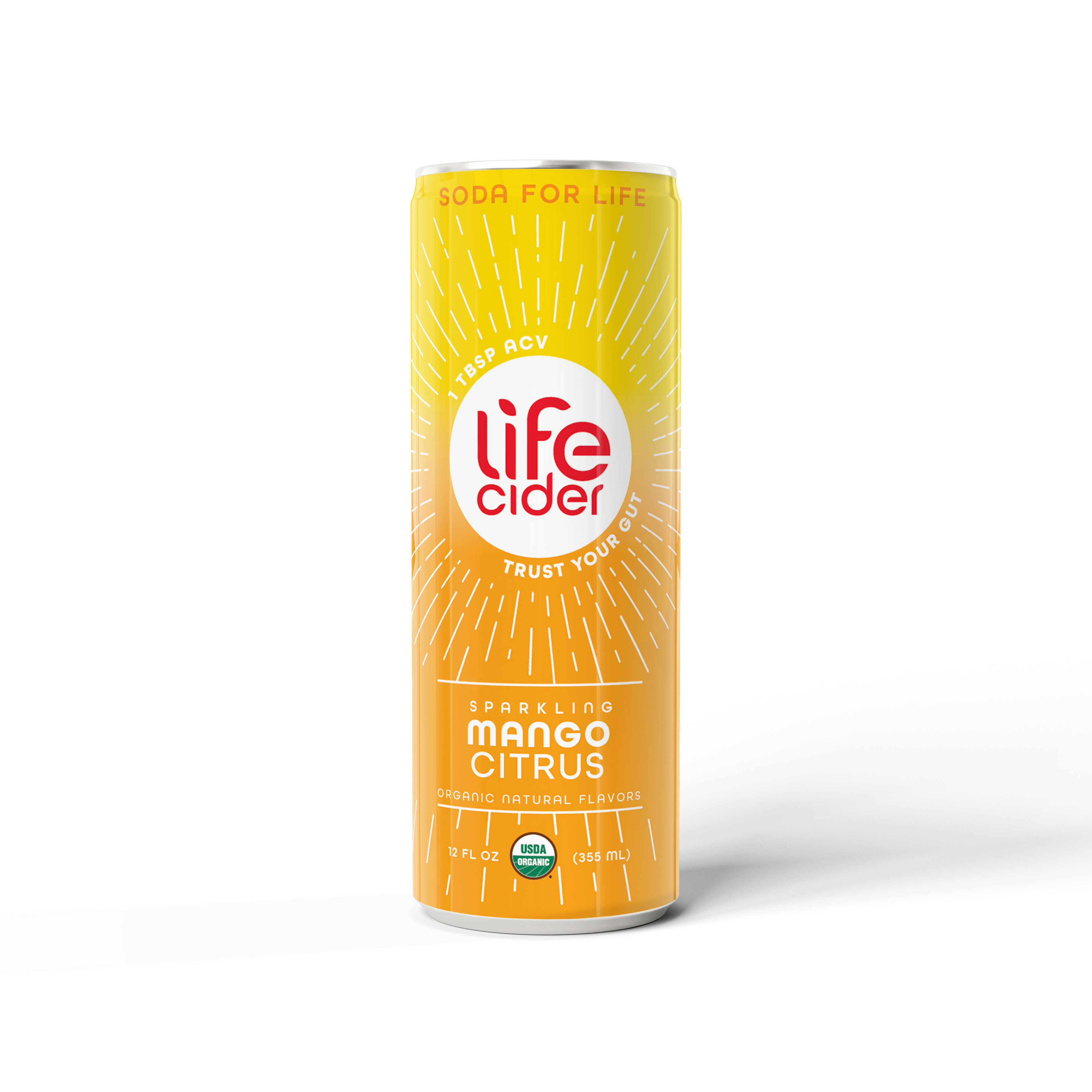 Life Cider Mango Citrus – Bebida funcional | Paquete de 12
